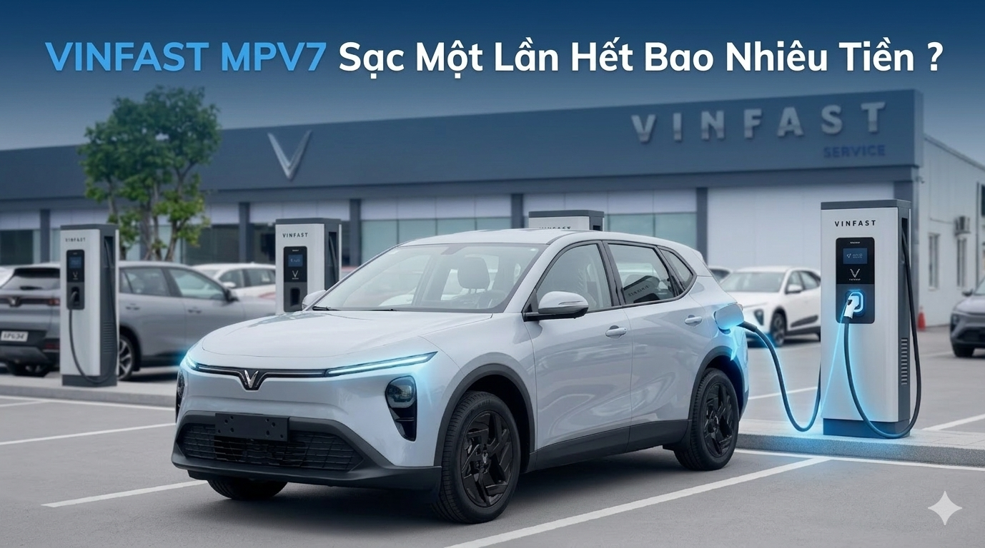 VINFAST MPV7 Sạc Một Lần Hết Bao Nhiêu Tiền